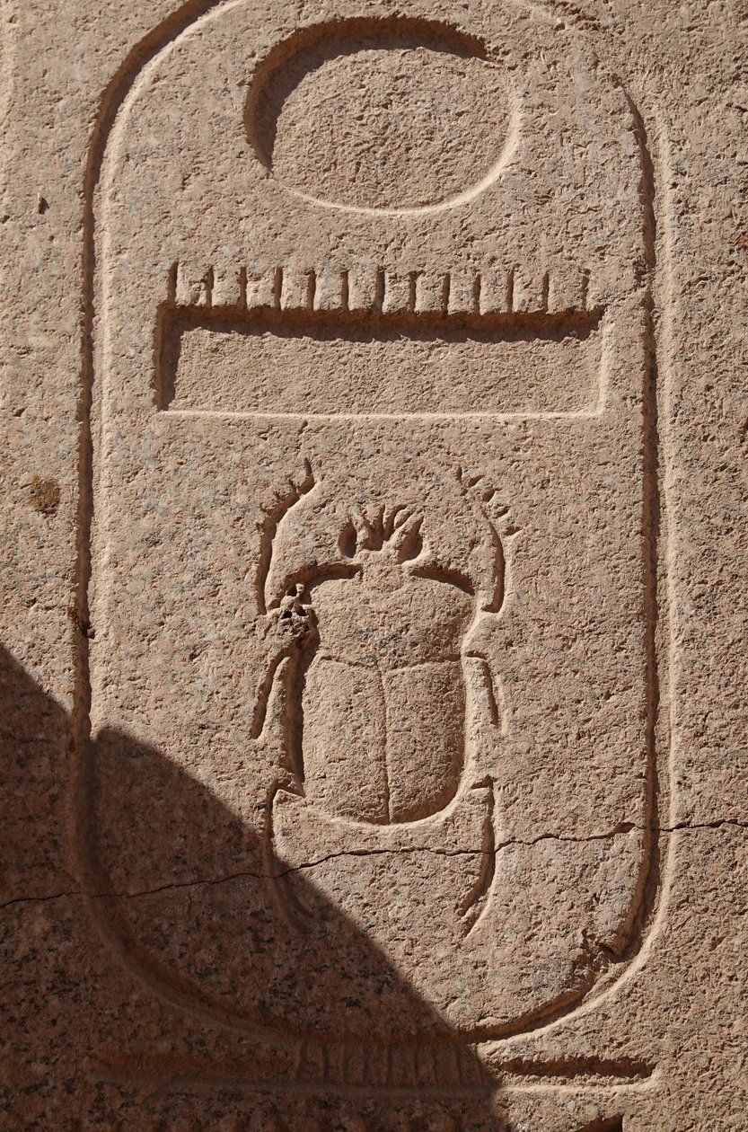 Brouk, znak královské moci, místo Karnac od Egyptian Egyptian