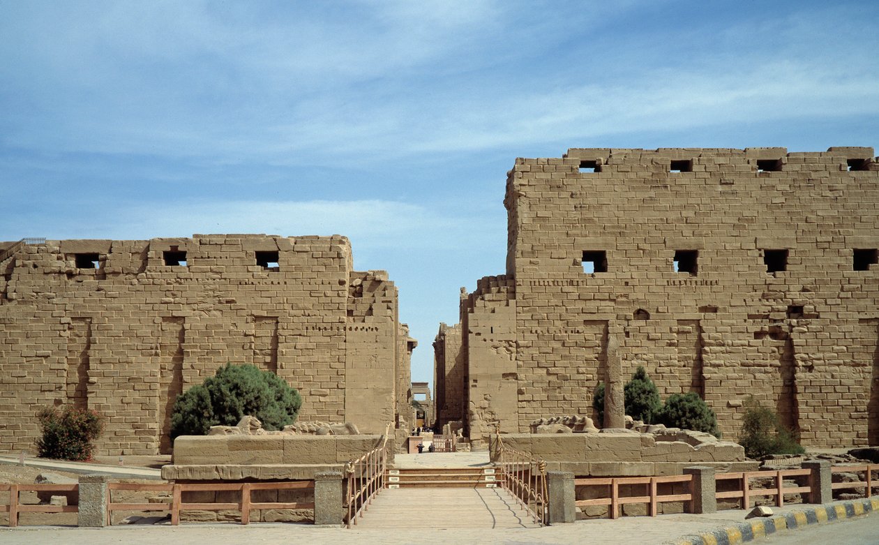 Egyptský starověk: pohled na chrám v Karnaku. Egypt od Egyptian Egyptian