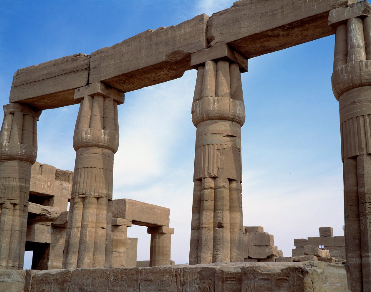 Egyptský starověk: pohled na chrám v Karnaku. Egypt od Egyptian Egyptian