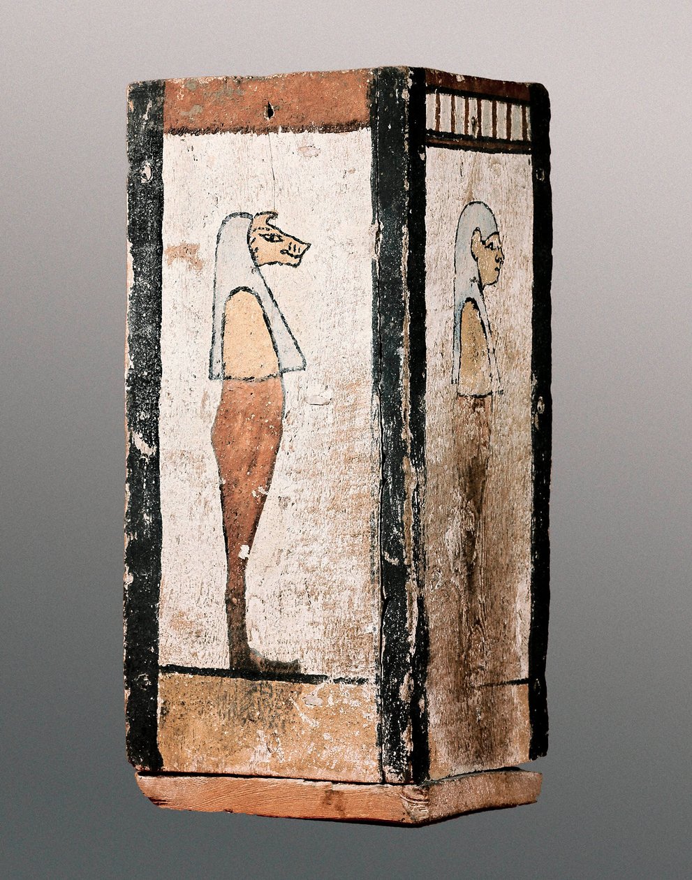 Egyptský starověk: dřevěná pohřební urna nebo baldachýn. 11.-4. století před naším letopočtem. Klášter Montserrat. Muzeum Montserrat. od Egyptian Egyptian