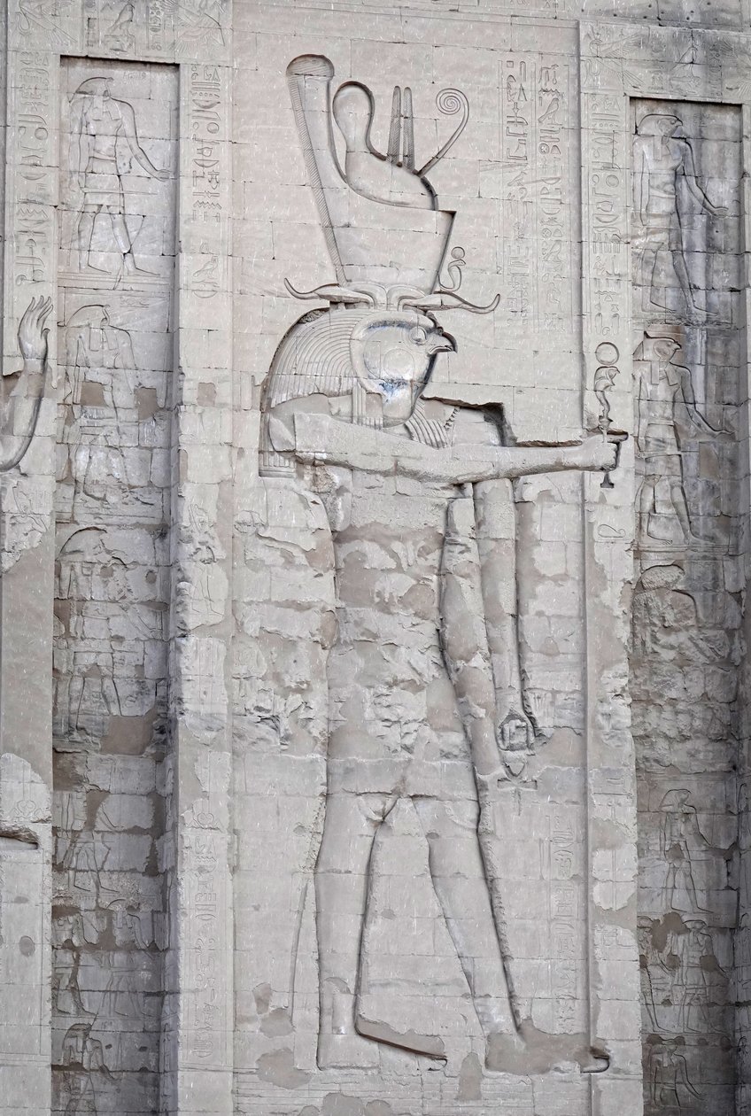 Horus, Pschentova čelenka, Hořův chrám, Edfu od Egyptian Egyptian