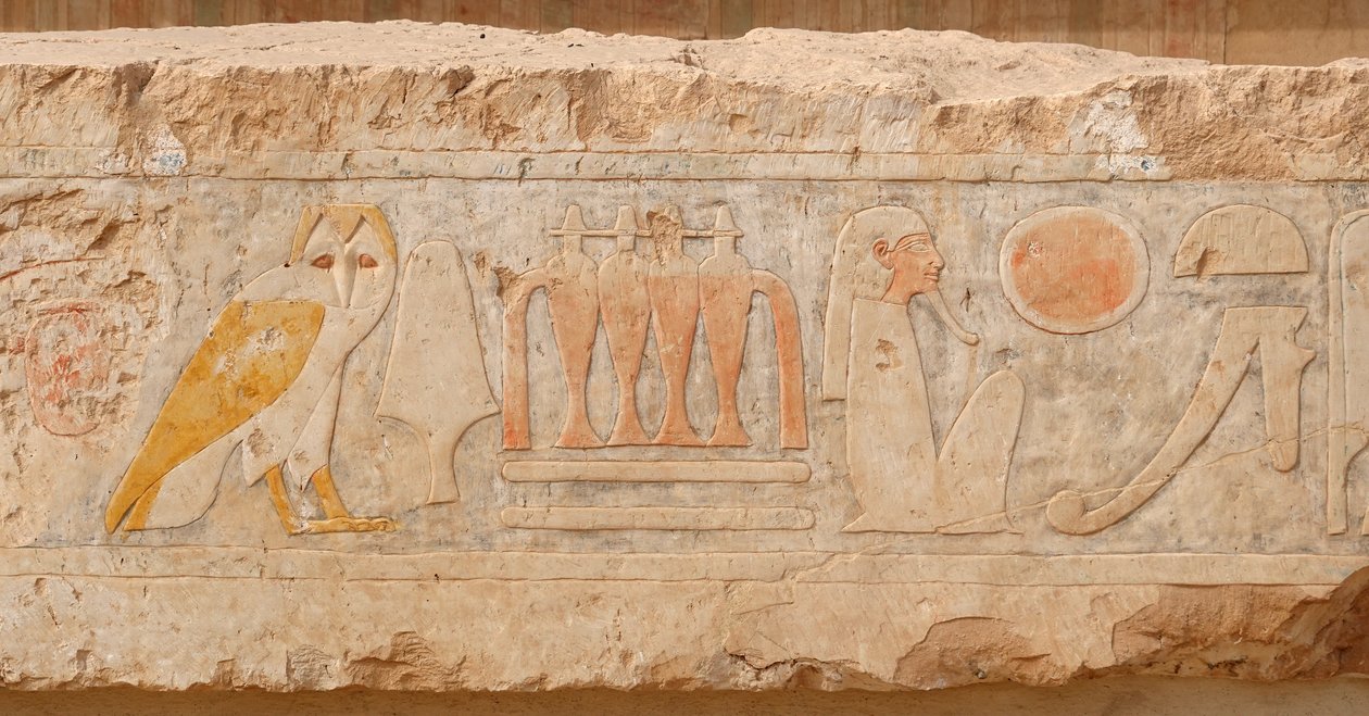 Nízký reliéf. Pohřební chrám Hatšepsut, Deir el Bahari od Egyptian Egyptian