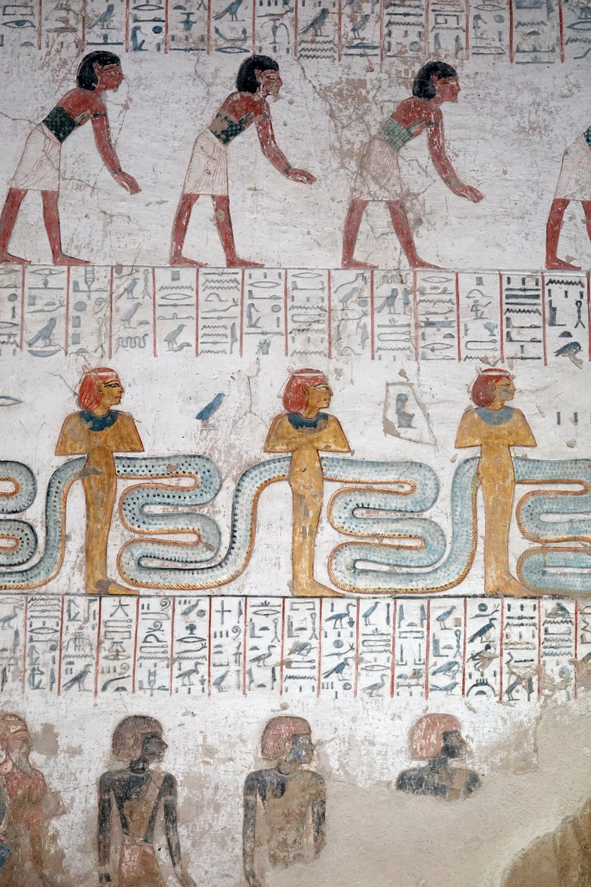 Núbijští černí otroci, hrobka Ramsese IX, Luxor od Egyptian Egyptian