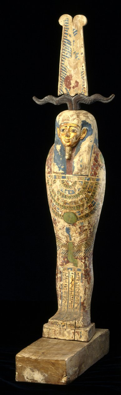 Socha společníka, 332-30 př.nl (dřevo, polychromie a zlato) od Egyptian Ptolemaic Period