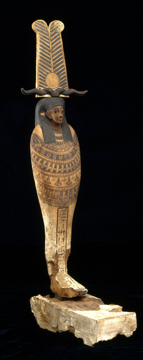 Postava Ptah-Sokar-Osiris, 332-30 př.nl (dřevo, polychromie a zlato) od Egyptian Ptolemaic Period