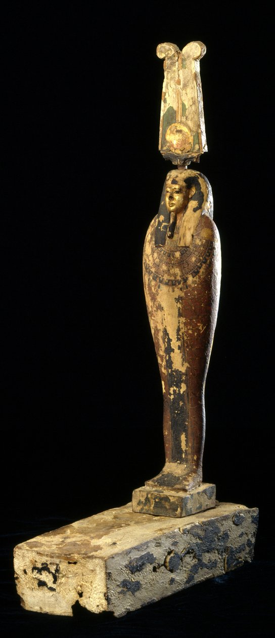 Postava Ptah-Sokar-Osiris, 332-30 př.nl (dřevo, polychromie a zlato) od Egyptian Ptolemaic Period