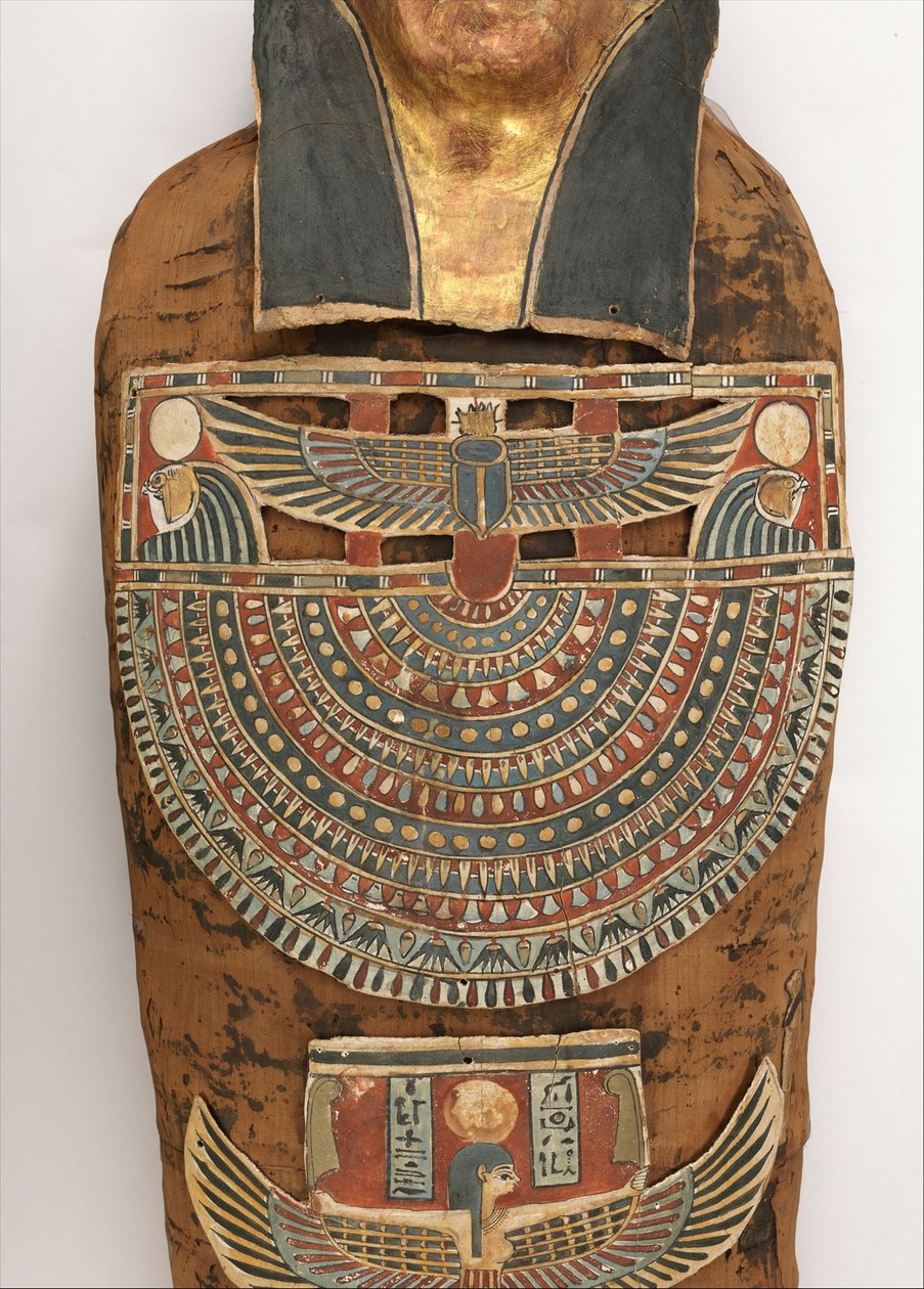 Mumie Nesmin (detail trupu), 200-30 př.nl od Egyptian Ptolemaic Period