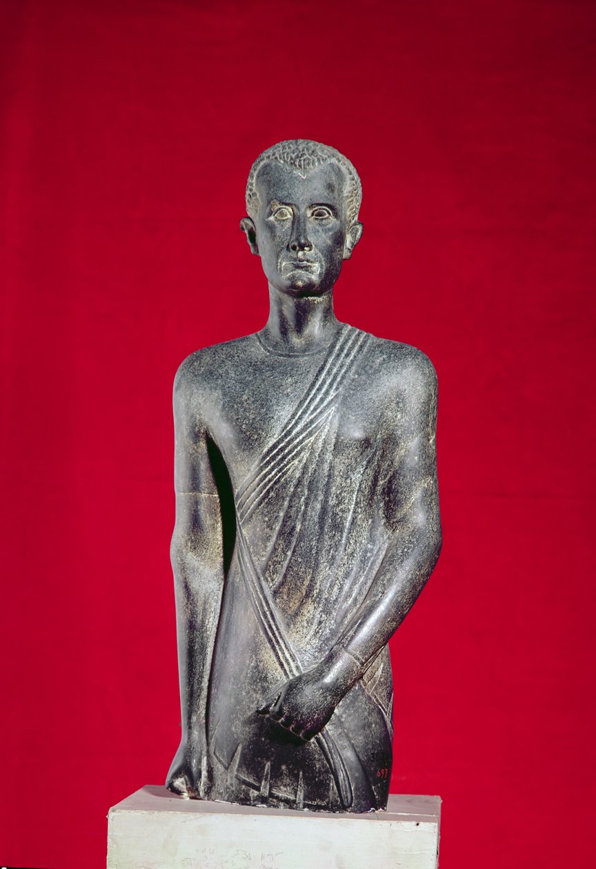 Socha Hor, z Alexandrie, cca 40 př.nl (čedič) od Egyptian Ptolemaic Period