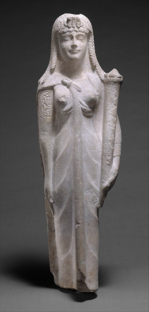 Socha ptolemaiovské královny, snad Kleopatry VII, 200-30 př.nl (dolomitický vápenec) od Egyptian Ptolemaic Period
