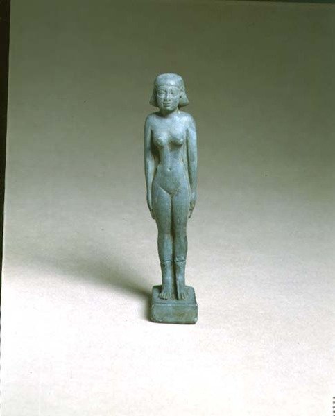 Soška božské choti (fajáns) od Egyptian Ptolemaic Period