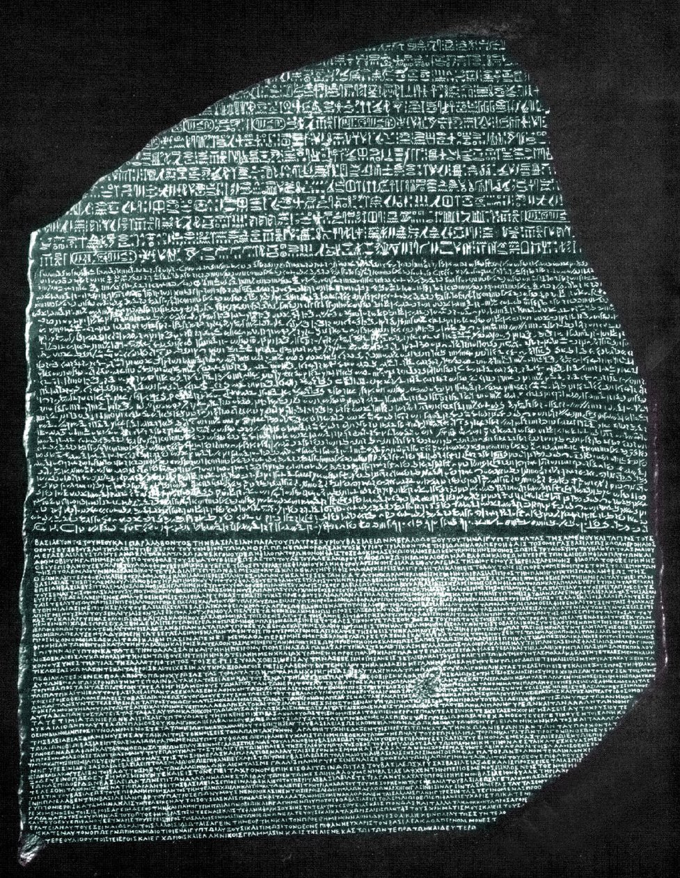 Rosettská deska (granodiorit) od Egyptian Ptolemaic Period