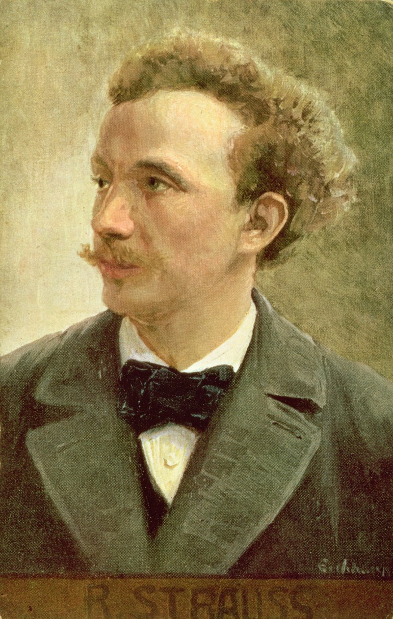 Pohlednice Richarda Strausse (1864-1949) kolem roku 1914 (barevné lito) od Eichhorn Eichhorn