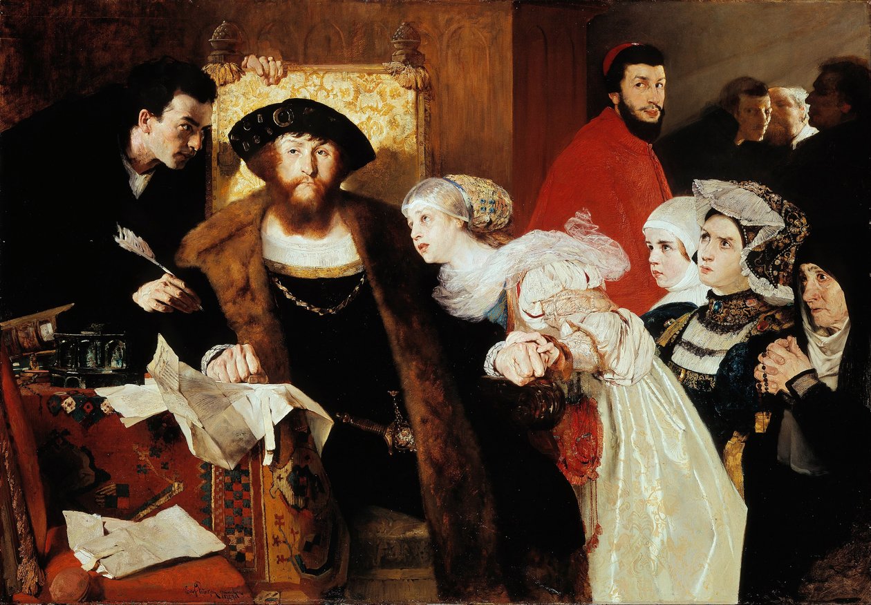 Christian II podepisuje rozsudek smrti Torben Oxe od Hjalmer Eilif Emanuel Peterssen