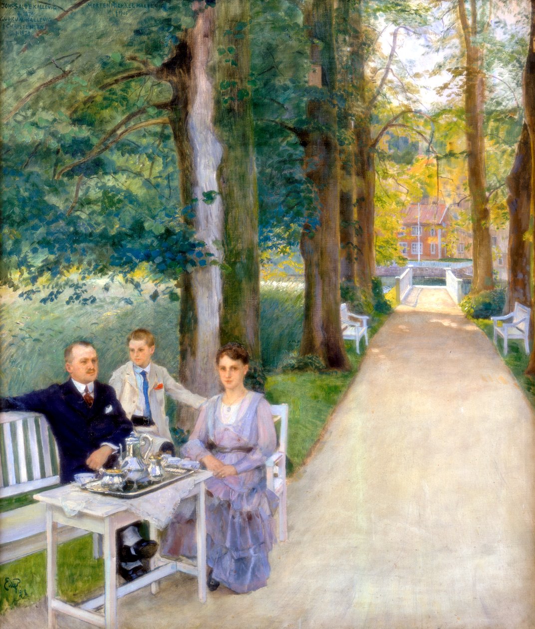 Joh Salve Kallevig, Gudrun Kallevig, Morten Kallevig, c1900-1928 od Hjalmer Eilif Emanuel Peterssen