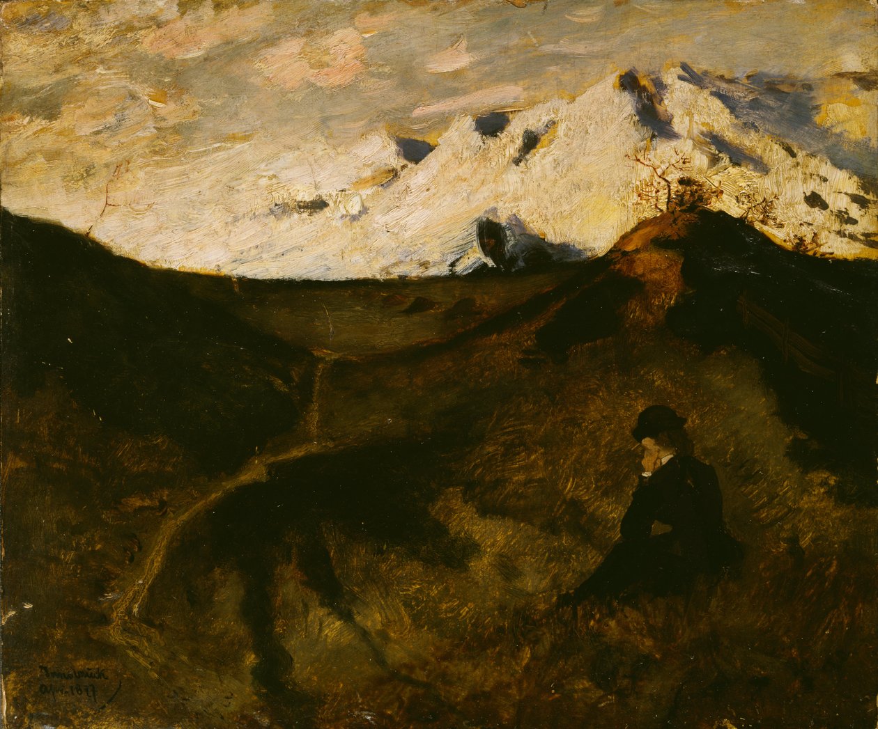 Hory poblíž Innsbrucku od Hjalmer Eilif Emanuel Peterssen