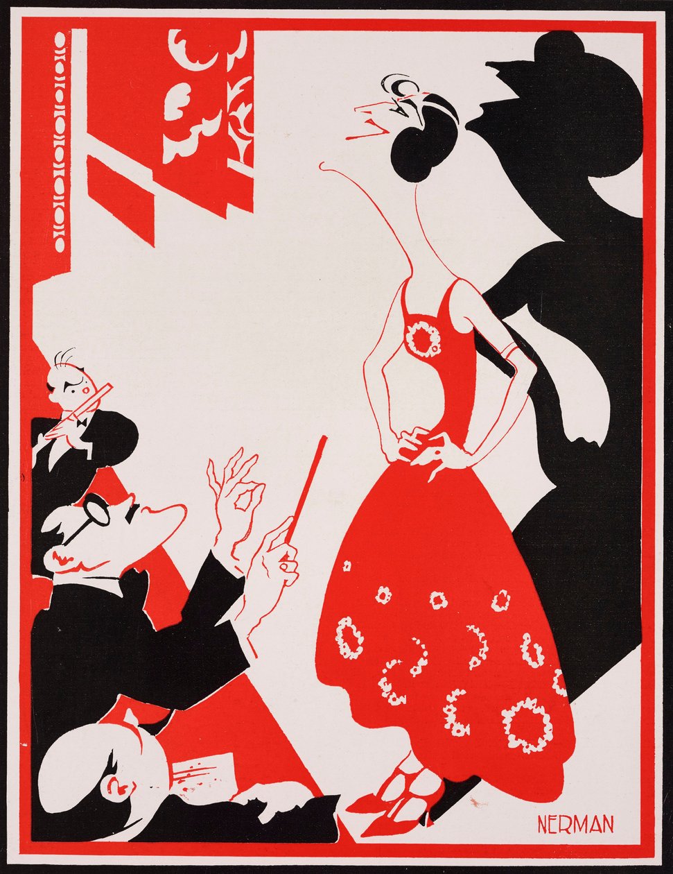 Karikatura anglické herečky Gracie Fieldsové, autor Einar Nerman (1888-1983), z časopisu The Tatler, č. 1411, 11. července. od Einar Nerman