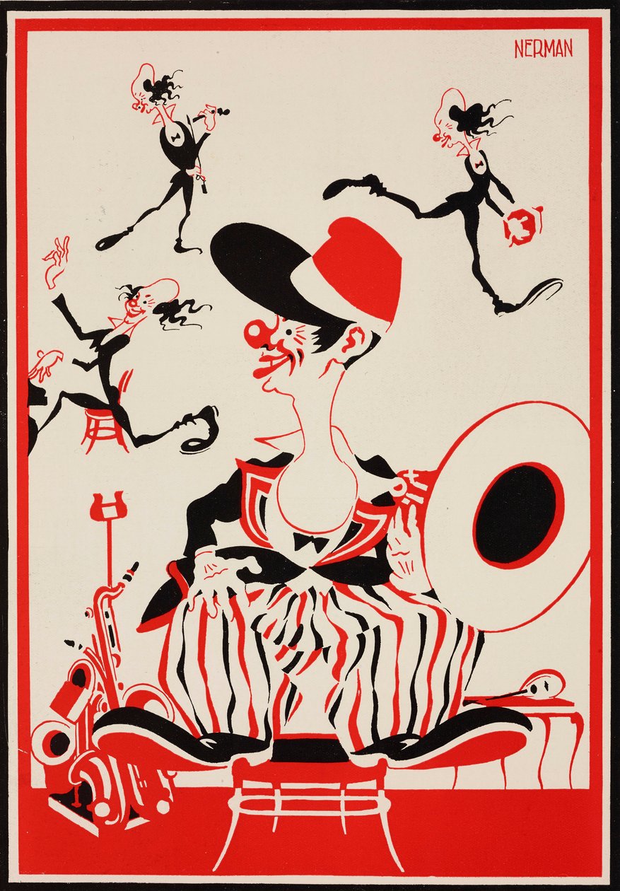 Klaun Noni, ilustrace Einara Nermana (1888-1983) z časopisu The Tatler, č. 1404, 23. května. od Einar Nerman