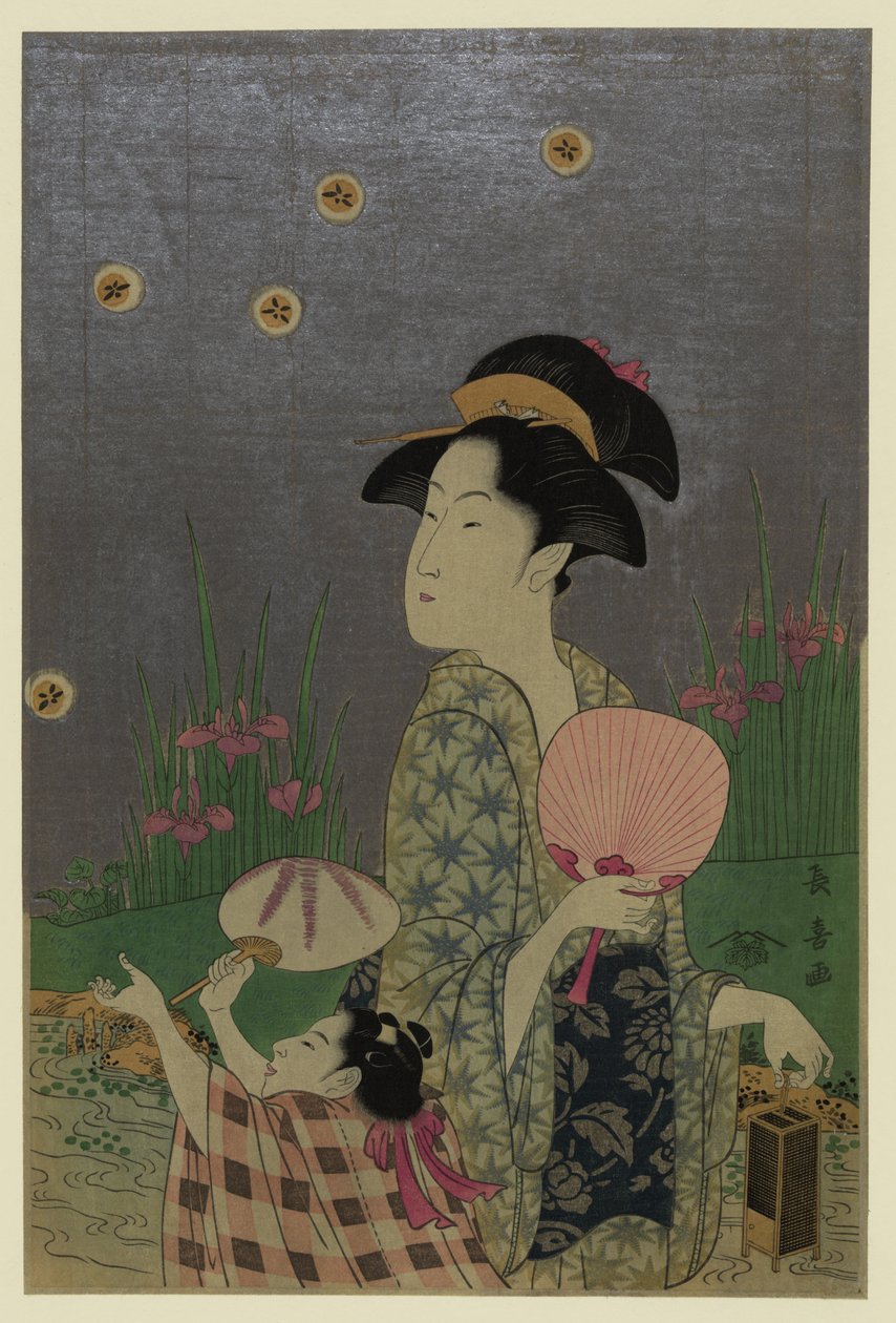 chytání světlušek od Eishōsai Chōki