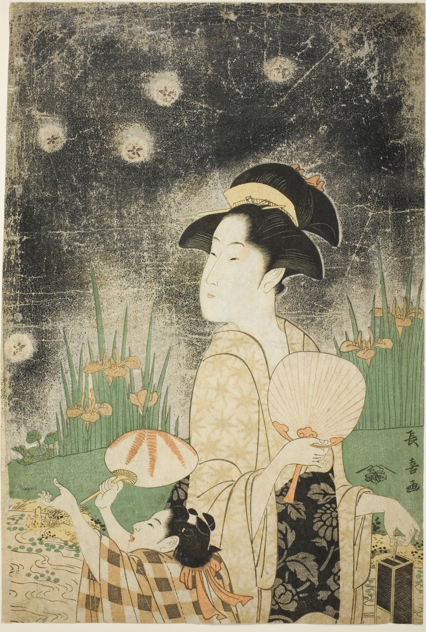 Chytání světlušek od Eishōsai Chōki