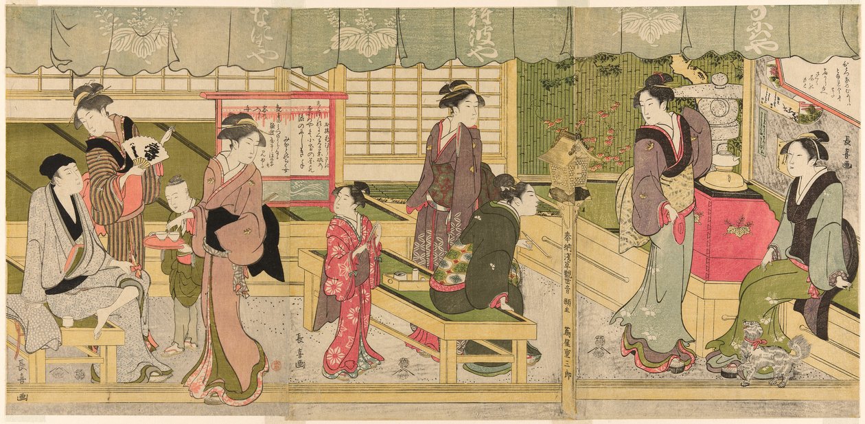 Přední místnost Naniwaya (Naniwaya misesaki) od Eishōsai Chōki