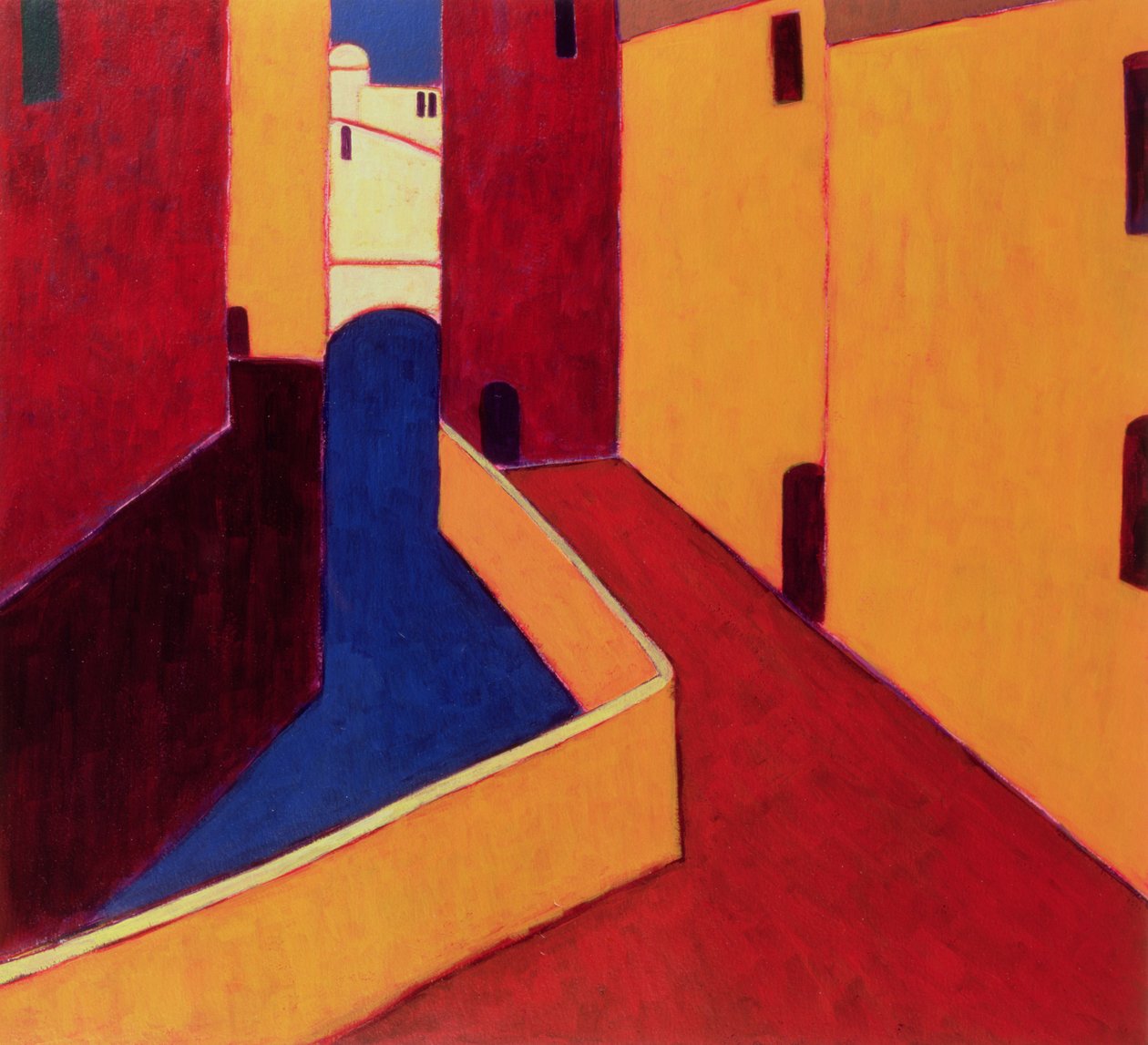 Fondamenta dei Sartori, Benátky, 1999 (akryl na papíře) od Eithne Contemporary Artist Donne