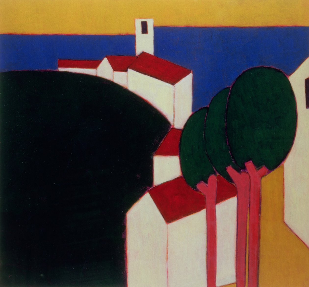V Luberonu, 2000 (akryl na plátně) od Eithne Contemporary Artist Donne