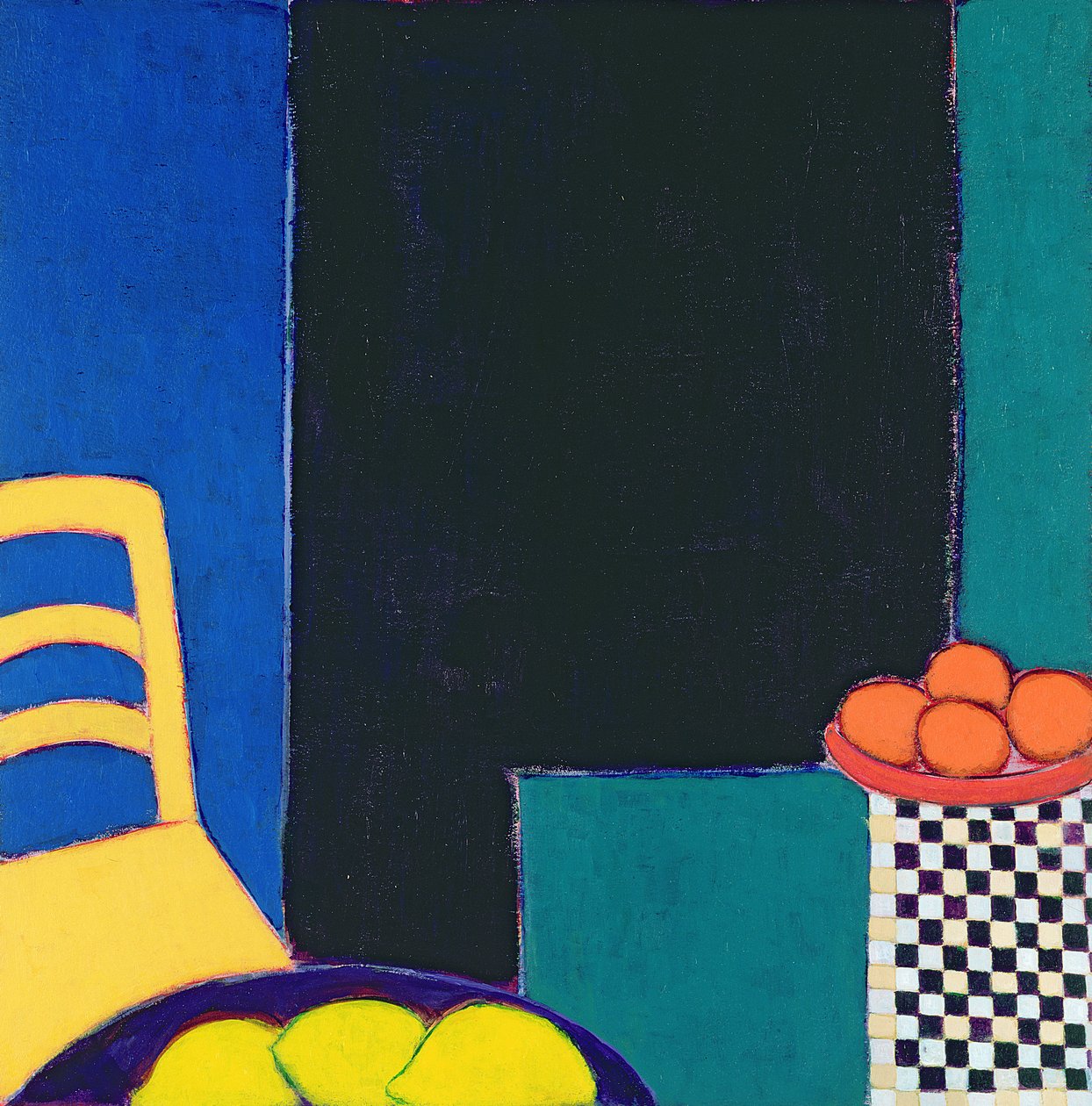Pomeranče a citrony, 2002 (akryl na papíře) od Eithne Contemporary Artist Donne