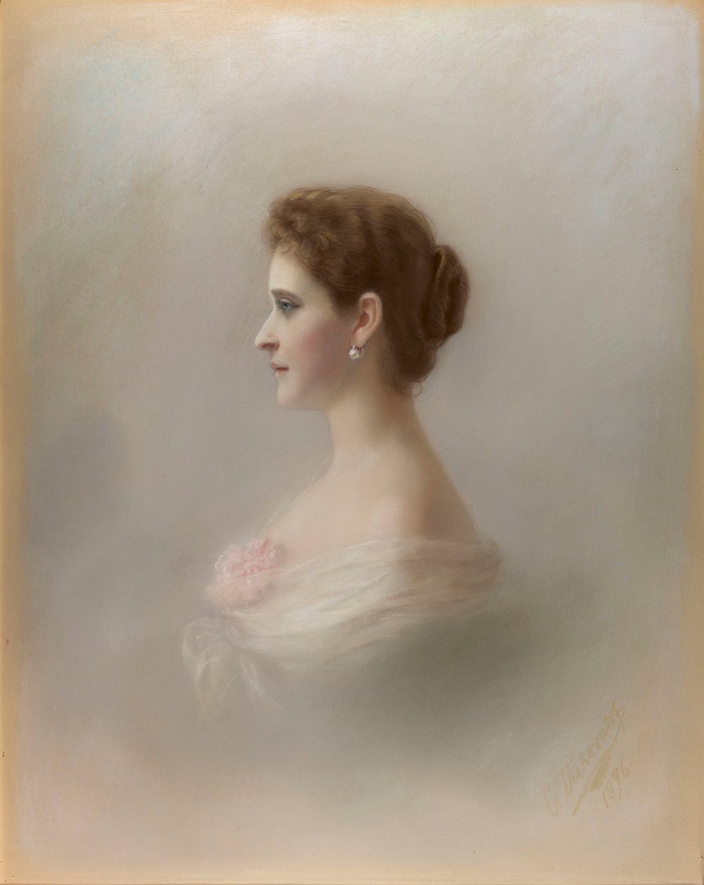 Portrét velkovévodkyně Elizavety Fjodorovny, princezny Alžběty Hessenské a u Rýna, 1896. od Ekaterina Ieronimovna Viskovatova