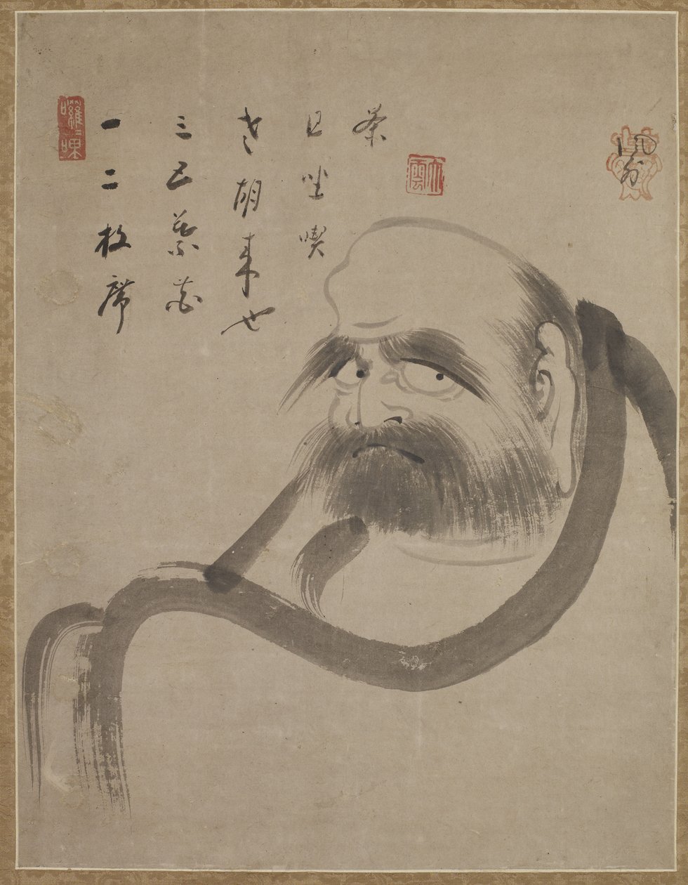 Bodhidharma, c.1645 (inkoust na papíře) od Ekun Fugai Ekun Fugai