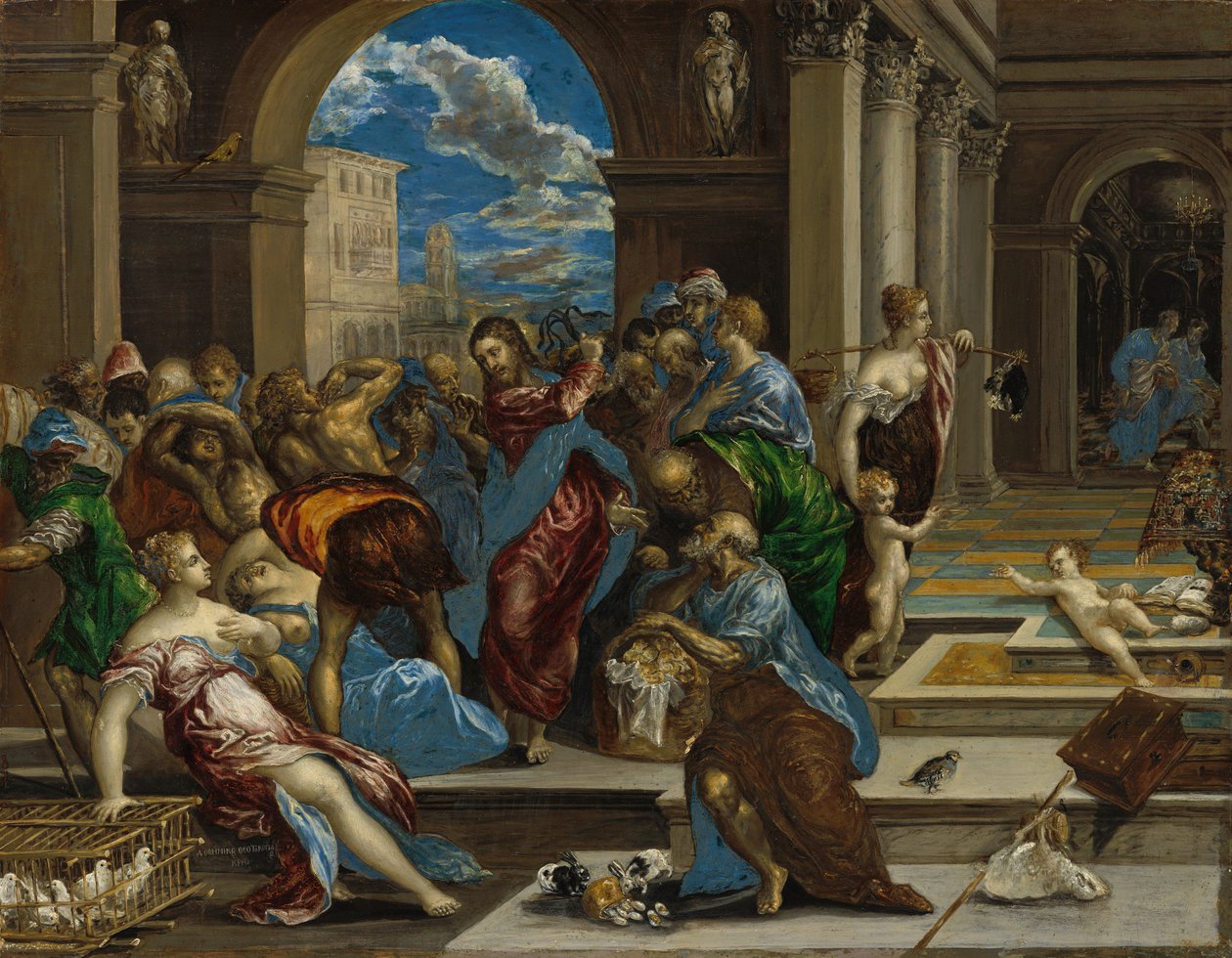 Kristus čistí chrám od El Greco