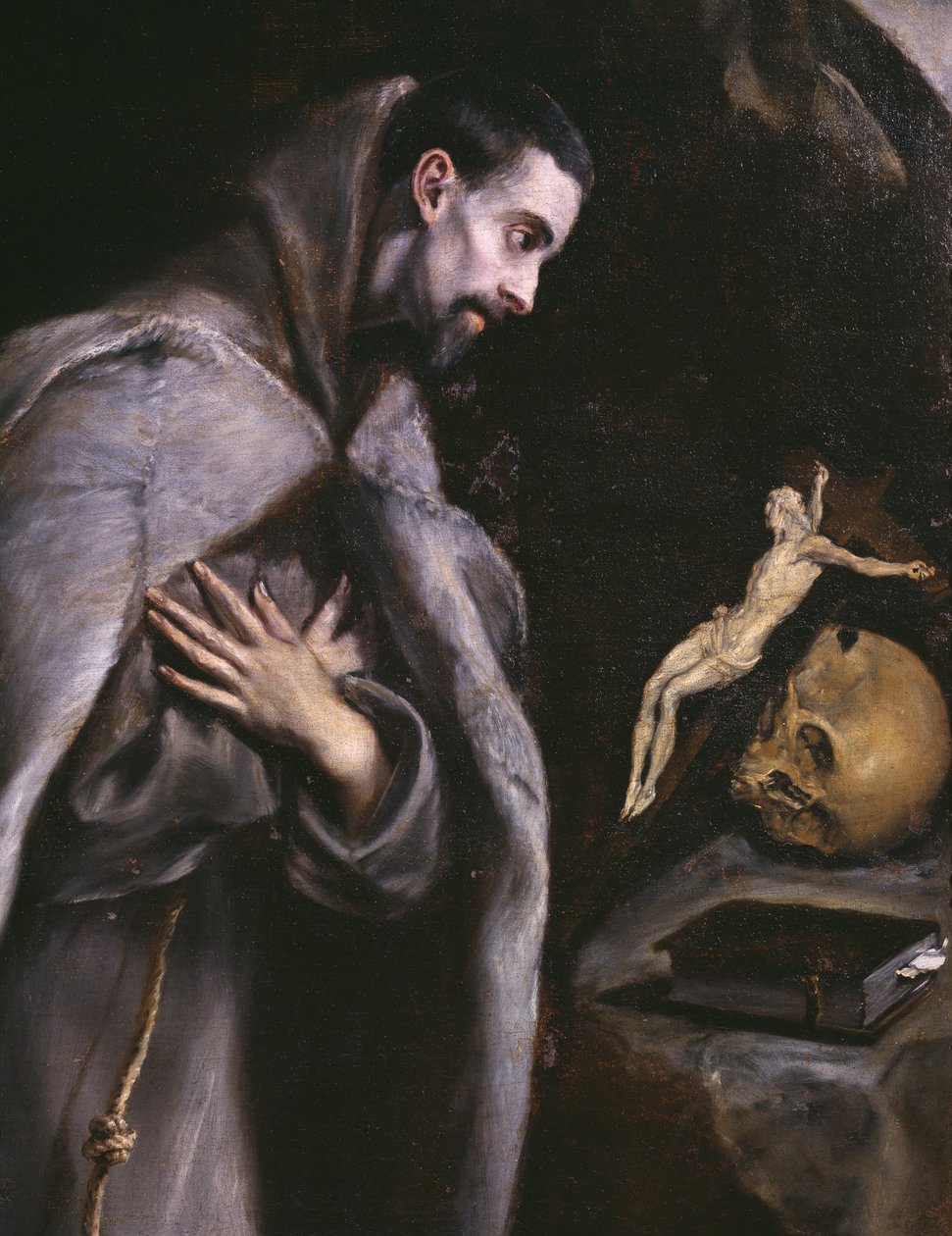 Svatý František meditující, kolem 1586-92 od El Greco