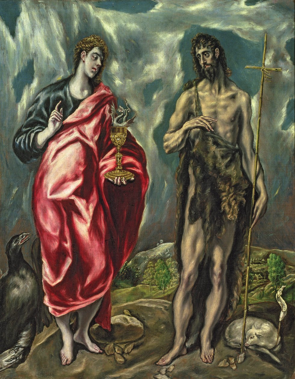 Svatý Jan Evangelista a sv. Jan Křtitel, 1605-10 (podrobnosti viz 124312) od El Greco