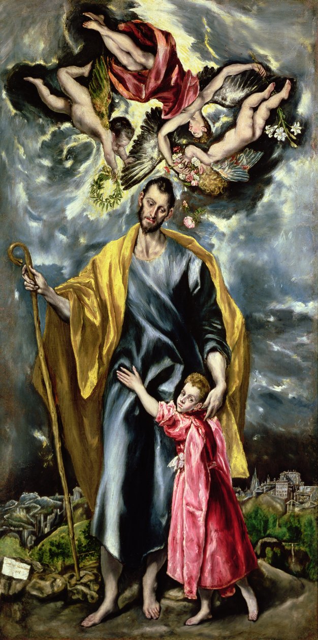 Svatý Josef a Ježíšek, 1597-99 od El Greco