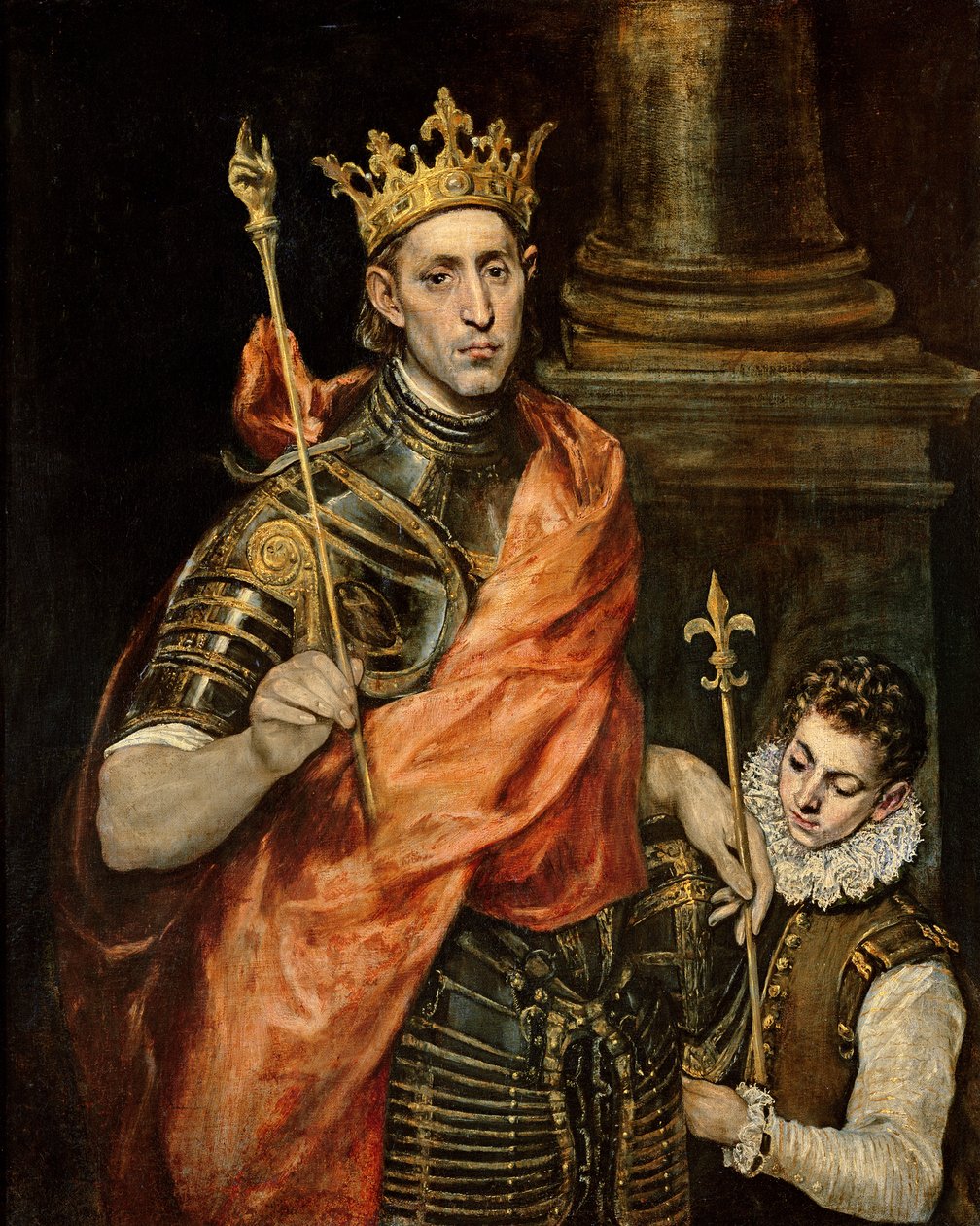 St. Louis (1215-70) a jeho Page, c.1585-90 od El Greco