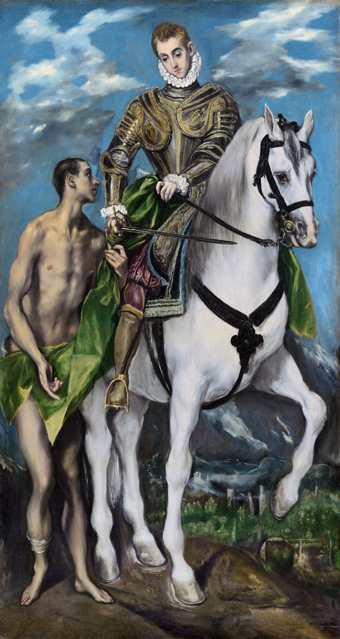Svatý Martin a žebrák, 1597-99 od El Greco