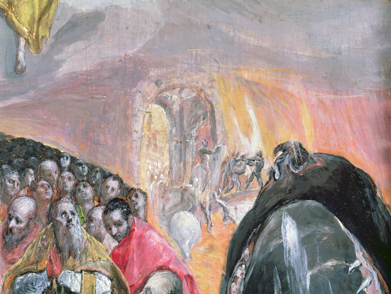 Klanění Jména Ježíš, asi 1578 (olej a tempera na dřevě) (detail 99408) od El Greco