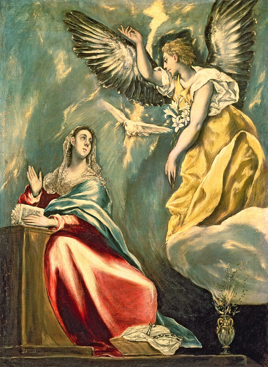 Zvěstování, kolem 1595-1600 od El Greco