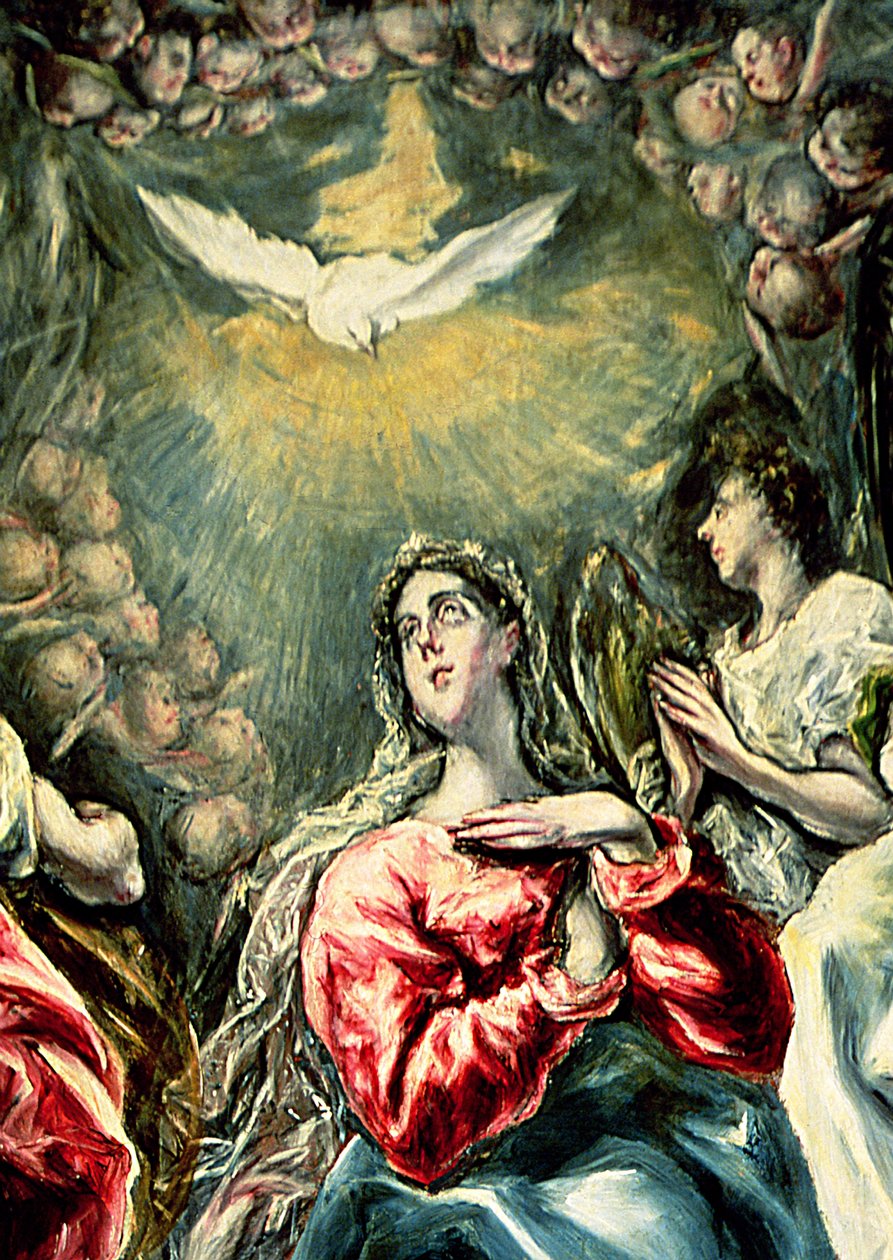 Neposkvrněné početí, 1607-13 (olej na plátně (detail 90015)) od El Greco