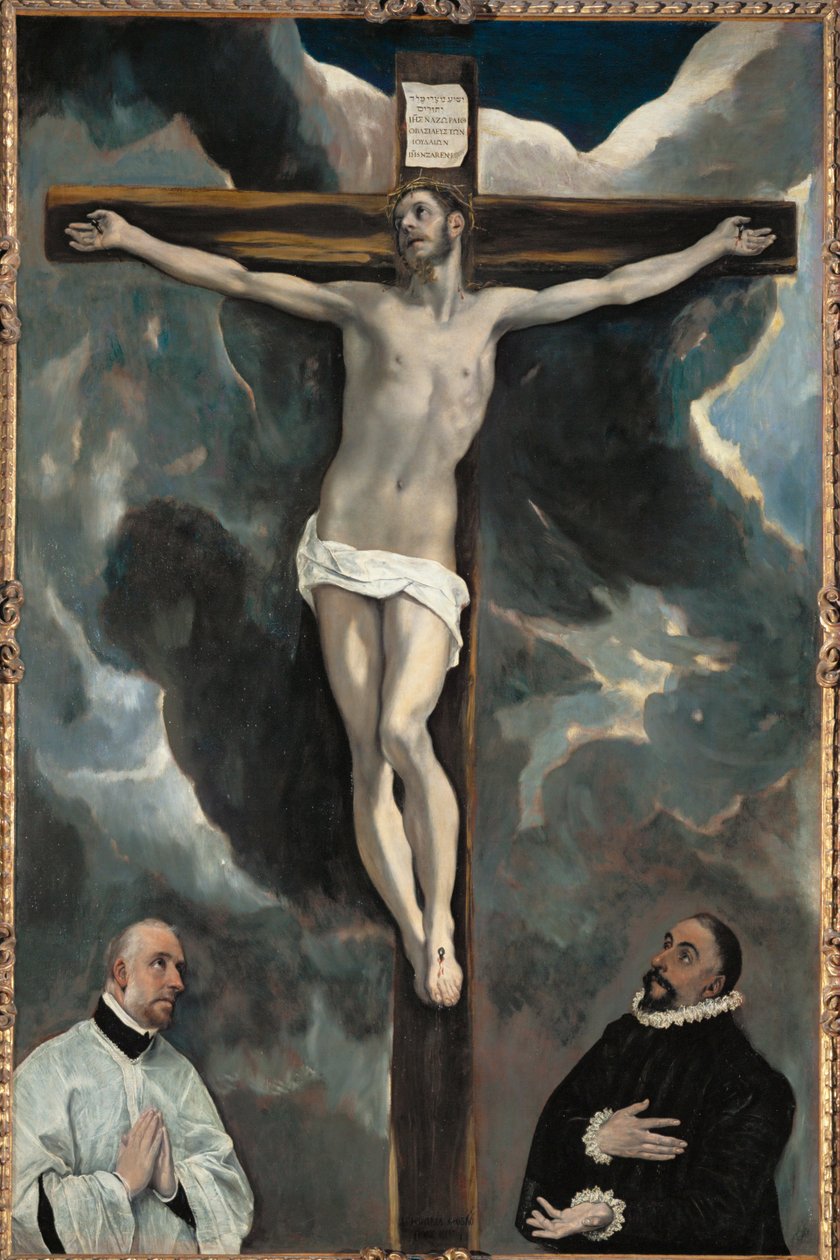 Kristus na kříži a dva dárci - ... od El (1541 1614) Greco