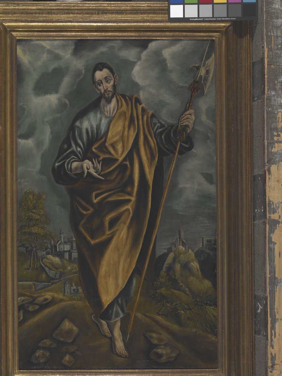 Sv. Jidáš Tadeáš nebo sv. Tomáš (olej na plátně) od El (1541 1614) Greco
