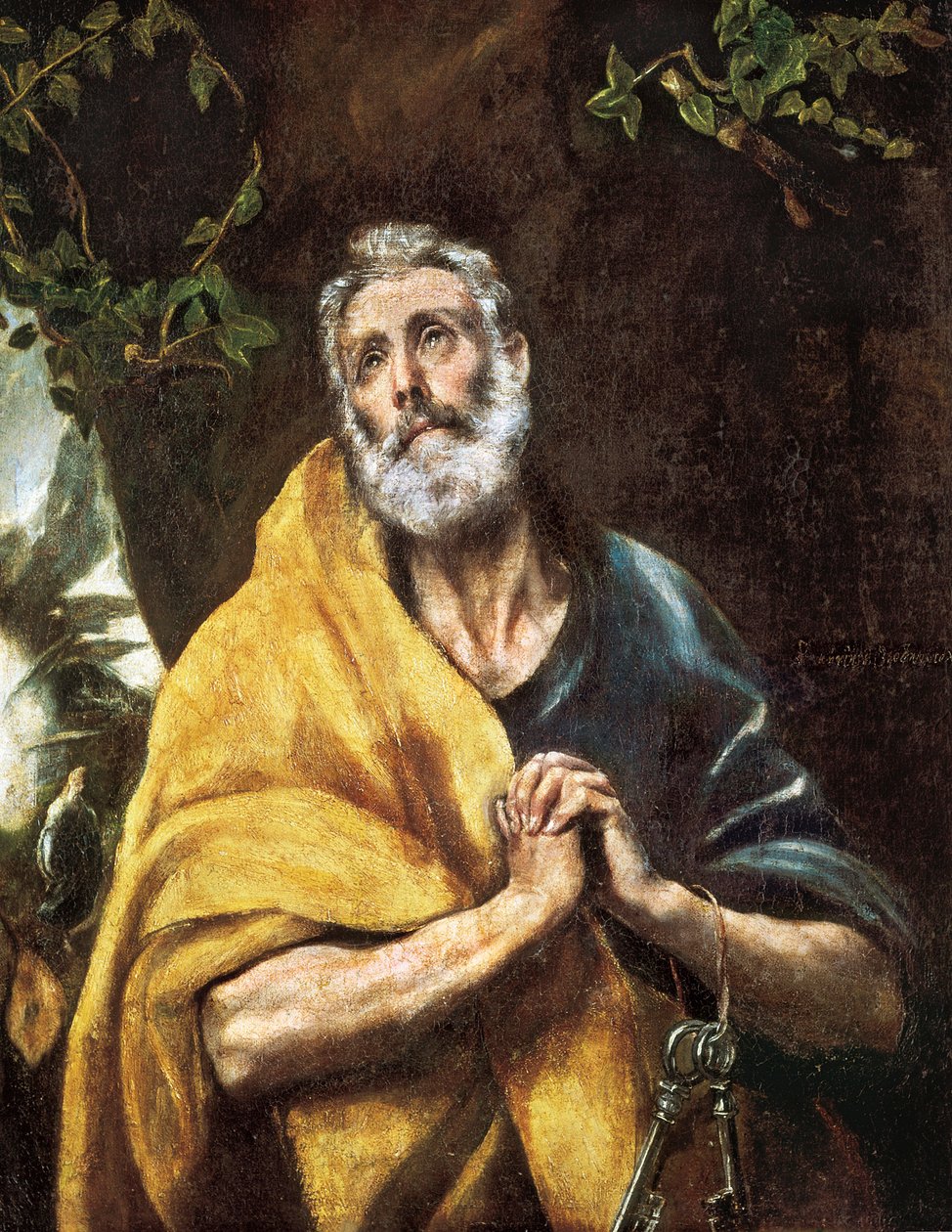 "Slzy svatého Petra", kolem 1594-1604 (olej na plátně) od El Greco