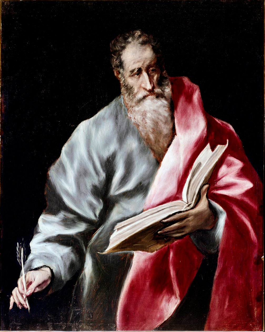 Apoštolát katedrály v Toledu: „Svatý Matouš““ Obraz Domenika Theotokopoulos dit El Greco (1541-1614) 1602-1605 Ne. 100x76 cm Toledo, katedrála od El Greco