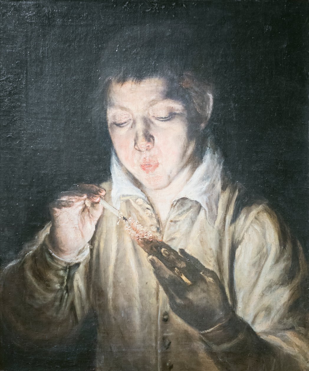 Chlapec fouká uhlík od El (1541 1614) Greco