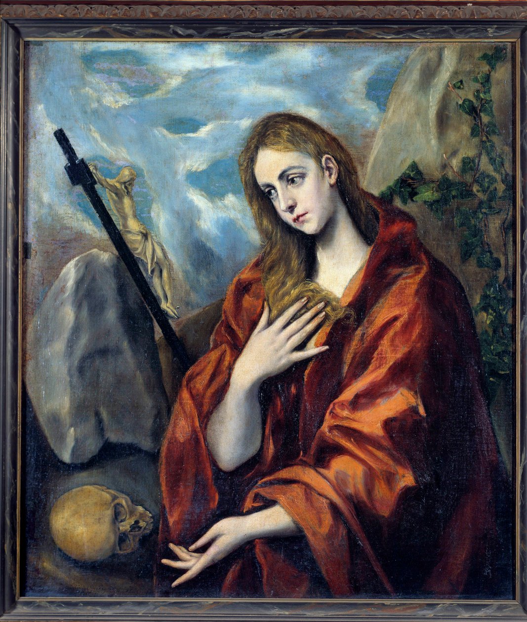 La Madeleine repentante Painting (Vanita) od Domenika Theotokopoulos dit El Greco (1541-1614) 17. století Sitges. Muzeum Cau Ferrat od El Greco
