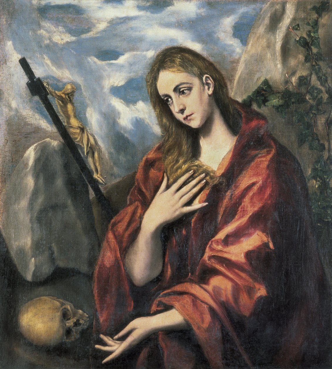 Máří Magdaléna v Pokání. 1585-1590 (olej na plátně) od El Greco