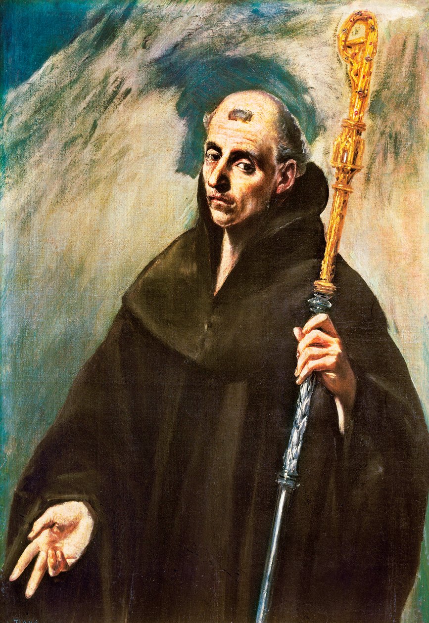 Portrét svatého Benedikta z Nursie od El Greco