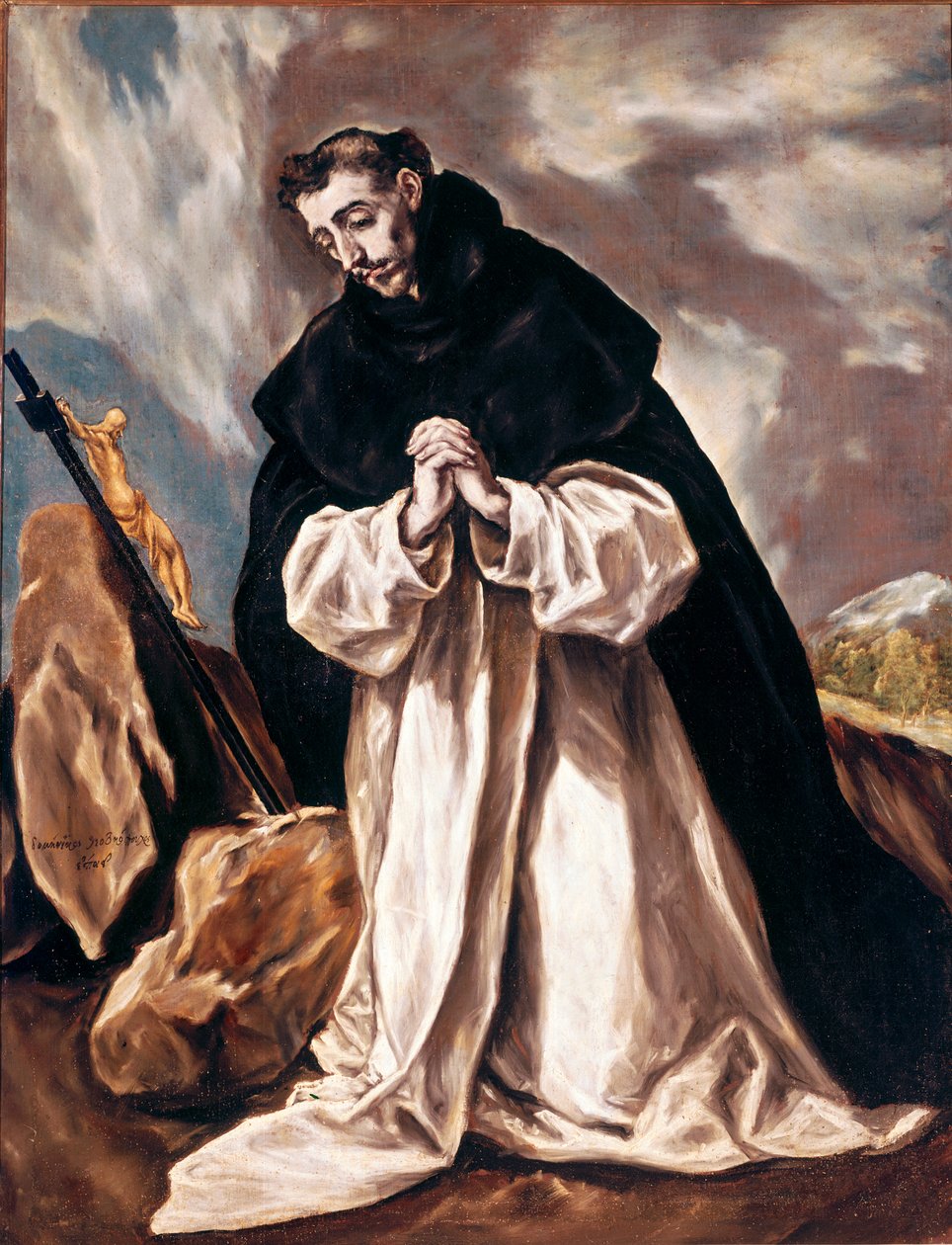 Svatá Dominika v modlitbě Obraz Domenikos Theotokopoulos dit El Greco (1541-1614) 1598-1603 Ne. 120x88 cm Katedrála v Toledu (Toledo) od El Greco