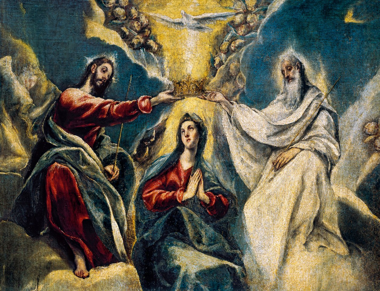 Korunovace Panny Marie, detail od El Greco