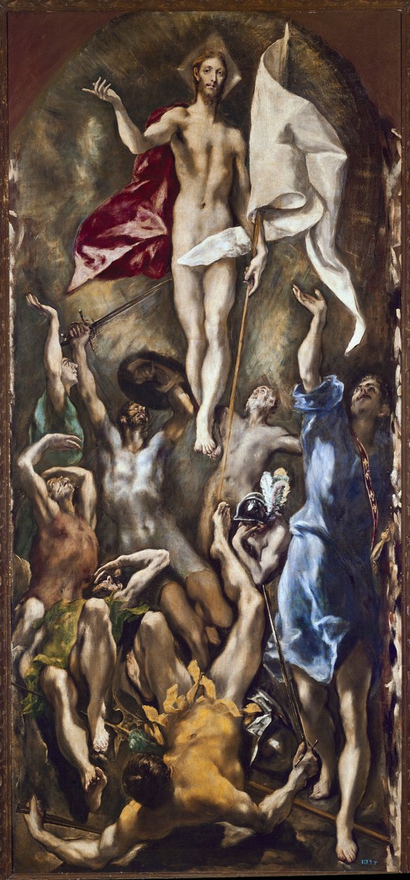 Vzkříšení Krista (olej na plátně od El Greco