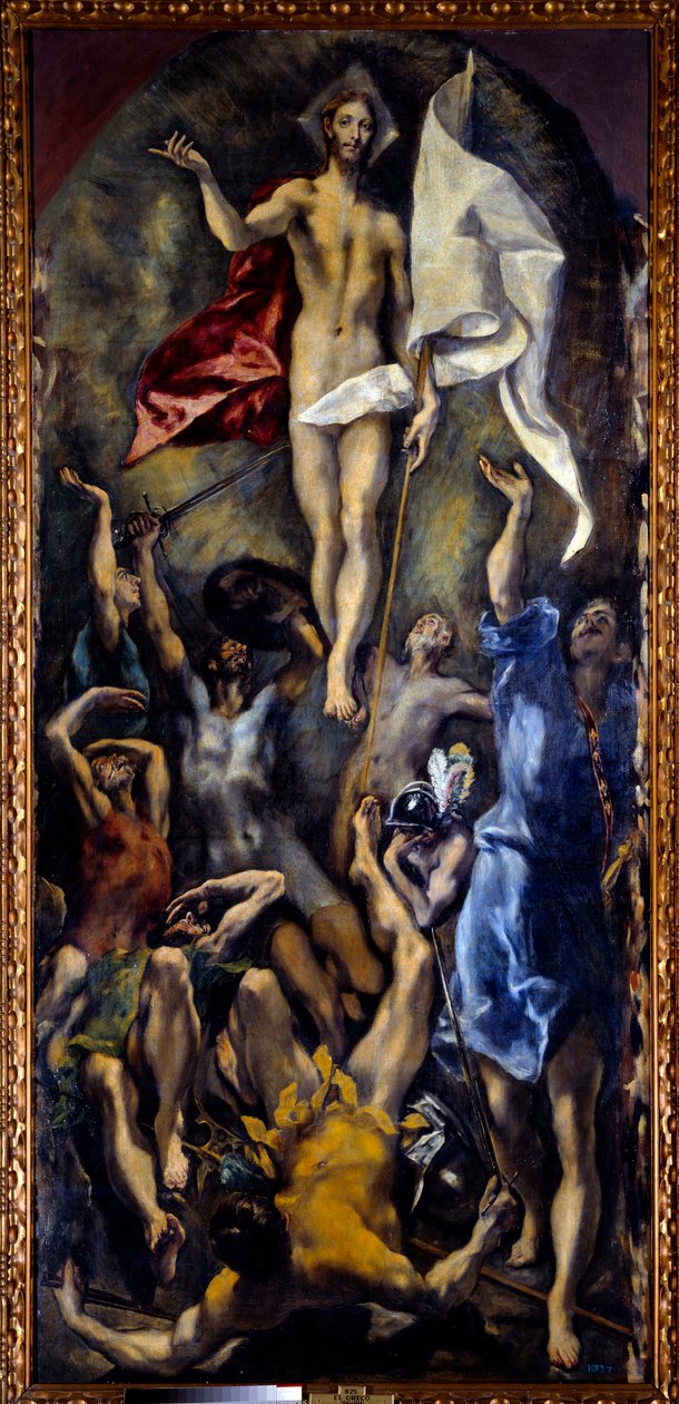 Vzkříšení Krista. Obraz Domenikose Theotokopoulose Dit El Greca (1540-1614) od El Greco